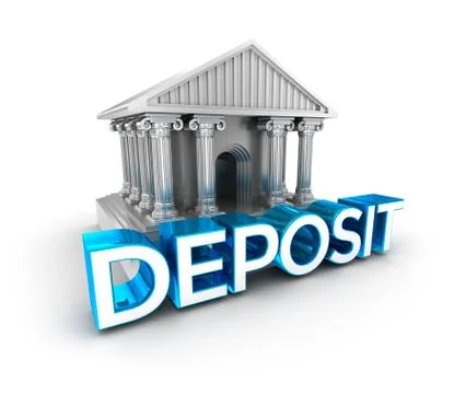 Deposit text, concept 3d icon Stock Illustration