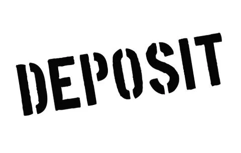 Deposit typographic stamp Ilustração Stock