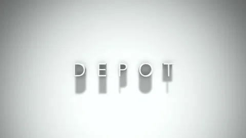 Depot 3D title animation with shadows on a white background Stock Footage 297797659