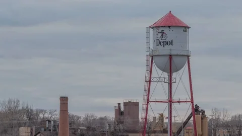 The Depot Water Tower Stock Footage 105027512