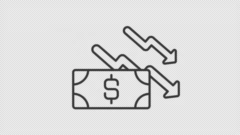 Depreciation line animation Stock Footage 325401007