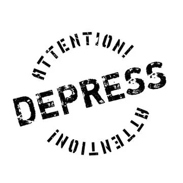 Depress rubber stamp Stock Illustration