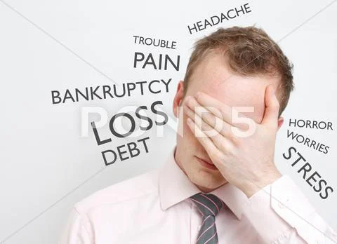 Depressed business man Stock Illustration