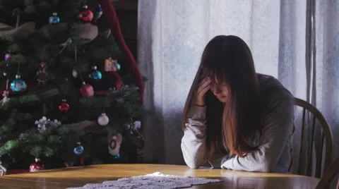 Depressed at christmas Stock Footage 44428538