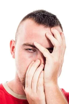 Depressed face Stock Photos