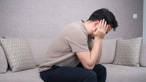 Depressed lonely man Video stock 268441669