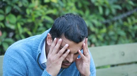 Depressed man Video stock 44235179