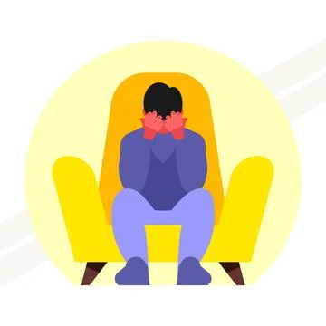 Depressed-man Stock Illustration