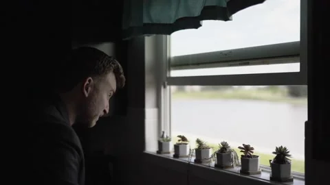 Depressed Man with OCD Stock Footage 146281866