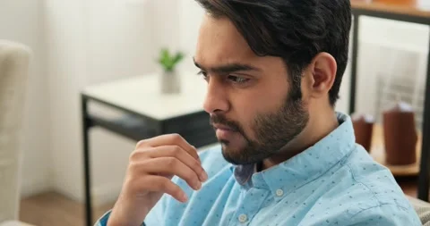 Depressed man regretting his wrongdoing Stock Footage 150059750