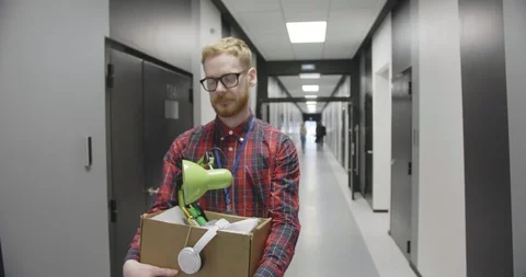 Depressed manager leaving office Stock Footage 108164099