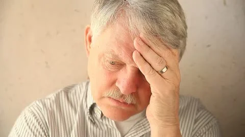 Depressed older man Stock Footage 10712255