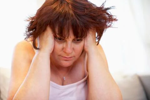 Depressed Overweight Woman Stock Photos