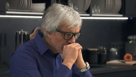 Depressed senior man Stock Footage 85879850
