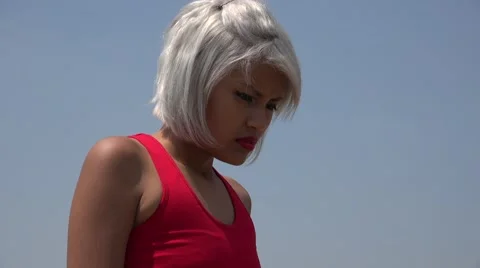 Depressed Woman Committing Suicide Video stock 68900053