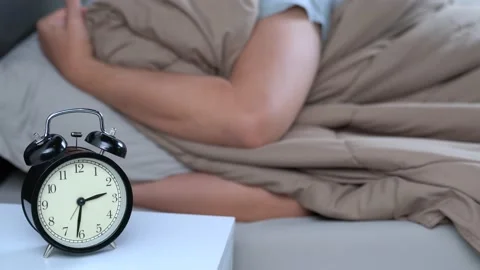 Depressed young Asian man cannot sleep from insomnia 動画素材 156638087