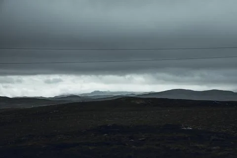 Depressing weather in the Outer Hebrides Stock Photos