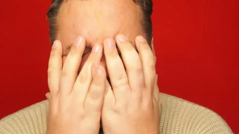 Depression and stress. A grown man and problems. Stock Footage 311652091