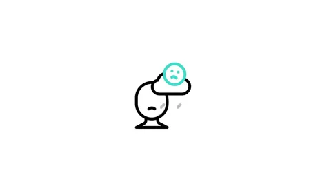 Depression Animated Icon Stock Footage 320341689