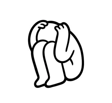 Depression anxiety panic Stock Illustration