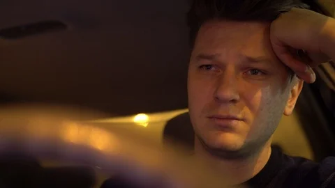 Depression. Bad mood in a man Video stock 101357406