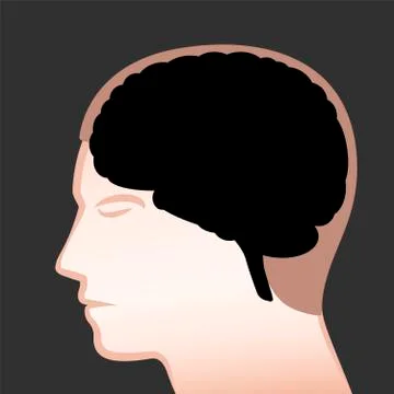 Depression Black Brain Dark Thoughts Stock-Illustration