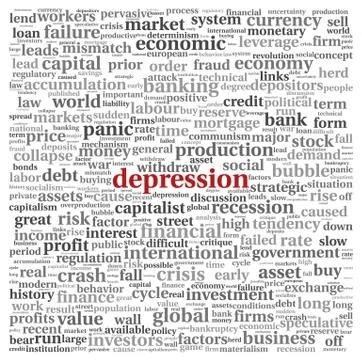 Depression concept on white Stock Illustration