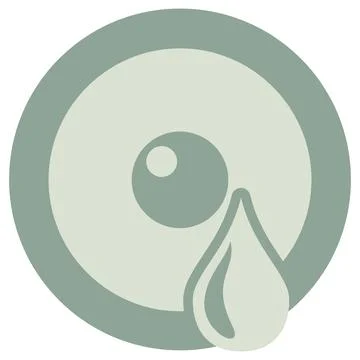 Depression icon on a round green background Stock Illustration
