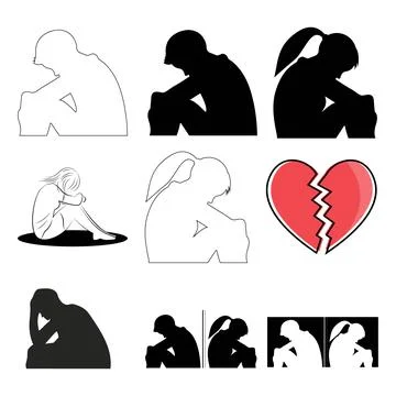 Depression icon vector illustration Stock Illustration
