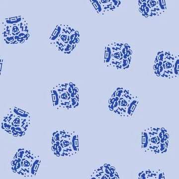 Depression man disease glyph vector seamless pattern Stock Illustration