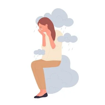 Depression mental problem Illustration