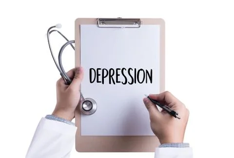 DEPRESSION  miserable depressed , Depression and its consequences, Depresse.. Stock Photos