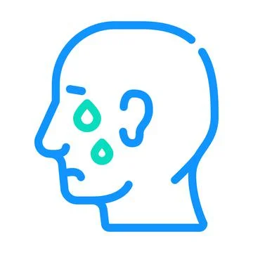 Depression problem color icon vector illustration Illustrazione stock