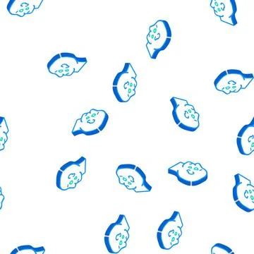 Depression problem isometric icon seamless pattern 스톡 일러스트