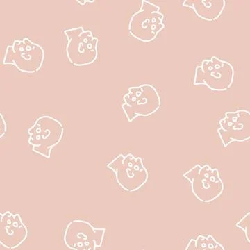 Depression problem line vector seamless pattern Ilustración de archivo