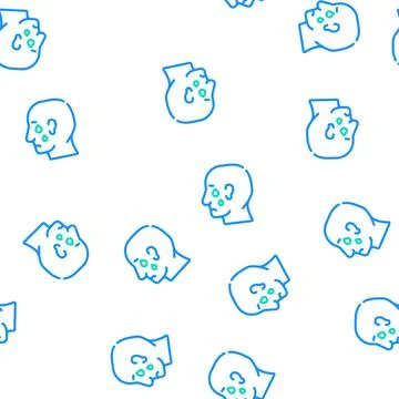 Depression problem vector seamless pattern 스톡 일러스트