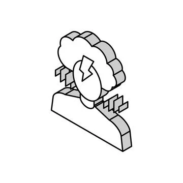 Depression psychological problems isometric icon vector illustration Illustrazione stock