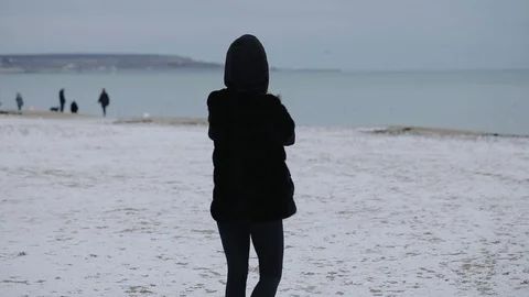 Depression. State of mind: portrait of sad girl 動画素材 105884196