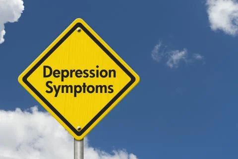 Depression Symptoms Warning Sign Stock Illustration