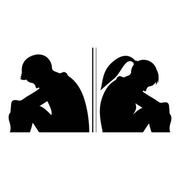 Depression vector icon illustration Stock Illustration