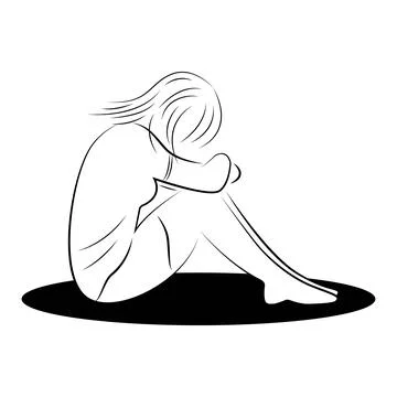 Depression vector icon illustration Stock Illustration