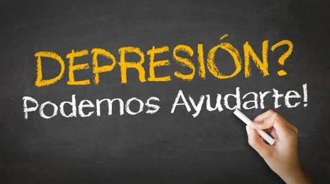 Depression we can help (in spanish) Illustrazione stock