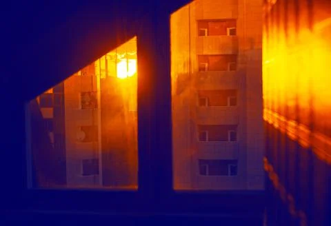 Depressive view from the window Stock Photos