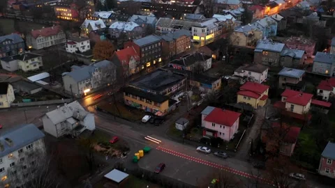 DEPRESSIVE WEATHER GRAY COLORS HYPERLAPSE OF TARTU, ESTONIA Video stock 140291697