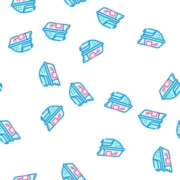 Deprivation chamber, floating capsule vector seamless pattern Stock Illustration