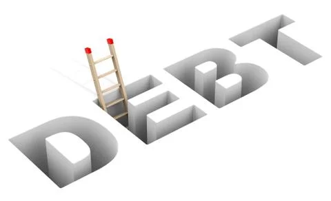 The dept solution Illustrazione stock