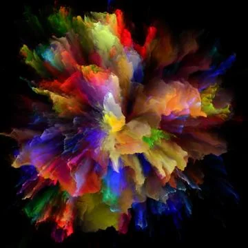 Depth of Color Splash Explosion Stock Illustration