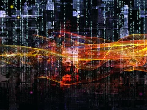 Depth of Digital Network Stock Illustration