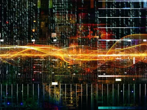 Depth of Digital Network Stock Illustration