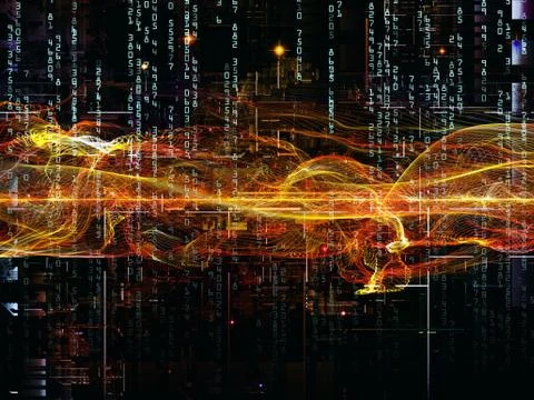 Depth of Digital Network Stock Illustration